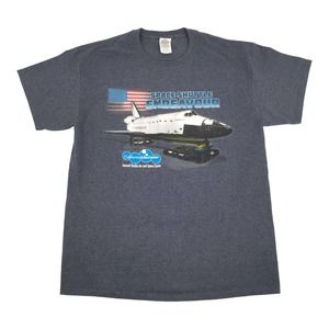 Space Shuttle Endeavour Short Sleeve T-Shirt Size Large Adult Dark Gray Science